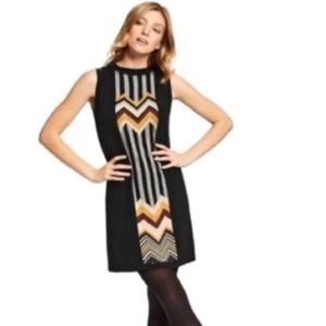 Missoni for Target Zig Zag Stripes Black Patchwork Sleeveless Sweater Dress